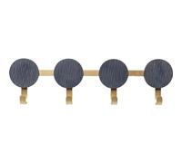 Kare Perchero de pared con 4 ganchos, 16 x 55 x 4 cm, color azul