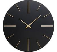Kare Reloj de pared Luca, negro, elegante, 70 cm de diámetro, para montar en la pared, accesorios decorativos para el hogar, decoración de habitación, decoración del hogar, para oficina en casa, salón