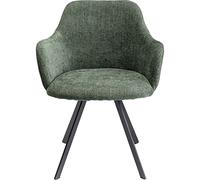 Kare Silla giratoria Lady Loco Coco, Verde, Haya, 82,5 x 61,5 x 57 cm