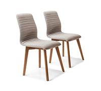 KARE Silla Lara Ecru (2/Set), Multicolor, 92 x 45 x 44 cm, Beige, 2 Unidades