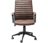 KARE Silla Oficina Girevole Labora, Marrón, 105 x 61 x 57 cm, Madera, Rückenlehne Niedrig