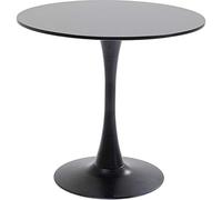 Kare Table Schickeria Noir Ø80 Mesa de Comedor, Madera de ingeniería, Negro