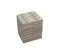 Kare Design taburete Dólar Verde, taburete, mesa auxiliar, taburete, billetes, taburete pequeño, 38 x 31 x 27cm (h/w/d)