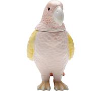 Kare WTD - Caja Decorativa de cerámica esmaltada para salón, Cocina, 23 x 21 x 12 cm, Color Rosa y Amarillo