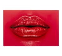 Kare WTD - Cuadro de pared (vidrio templado de 4 mm, diseño moderno, 120 x 80 cm), diseño de labios rojos, color rojo