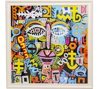 Kare WTD - Lienzo decorativo para pared (80 x 80 cm), diseño abstracto