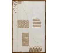 Kare WTD Sandy Geometric - Lienzo decorativo (81 x 122 cm), diseño geométrico, color marrón y blanco