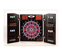 Karella CB-90 - Diana electrónica con 38 Juegos y 211 Variantes, Dimensiones exactas de Torneo en versión de 2 Agujeros, Incluye 12 Dardos Blandos