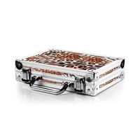 Karella Estuche de dardos de lujo en 3 colores, resistente a los golpes, espacio para 4 juegos de dardos completos y accesorios, funda para dardos, bolsa para dardos, Maletín de dardos de lujo Leo