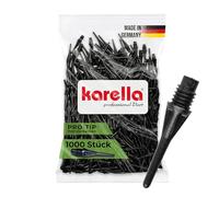 Karella Puntas profesionales para dardos Pro-Tip, fabricadas en Alemania, 1000 unidades, rosca 2BA, extremadamente estable, puntas de repuesto de plástico especial, puntas blandas, puntas blandas