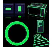 KARELLS Cinta Autoadhesiva Tape Fluorescente, Cinta Luminosa Glow in the Dark, 5 M × 20 MM Pegatina de Cinta Fluorescente, Impermeable Cinta de Seguridad en La Oscuridad para Escaleras Bicicleta Mesa