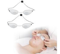 KARELLS Gafas Solarium, Gafas Proteccion Laser, 2 Piezas Gafas Laser Depilacion, Gafas LPL, Gafas de Bronceado, Gafas de Seguridad, Gafas De Seguridad Para Solárium, Gafas Ultravioleta(blanco)