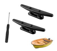 KARELLS Grapa para Barcos,Cornamusa de Barco,Cornamusas para Muelles de Amarre,Tacos de Base Abierta,Abierta Base de Cuerda Marina,Accesorios de Hardware para Barcos,con Destornilladores,3 PCS
