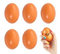 KARELLS Huevos de Madera, Huevos Falsos para Gallinas, 5 Piezas Huevos Simulados, Huevos Falsos Gallinas, Huevos Artificiales, Huevos Falsos Realistas, Huevos De Gallina De Madera
