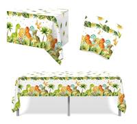 KARELLS Manteles de Dinosaurios,130 x 220cm Mantel Temático Fósiles de Dinosaurio,Rdecoracion Dinosaurios cumpleaños,Mantel Cumpleaños Infantil,Decoracion Fiesta Cumpleaños Infantil