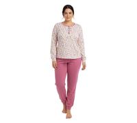 Karelpiù Pijama Mujer Invierno Algodón Cálido Interlock 100% Tallas Over Size. Camisa de Noche. Pijama Largo Dos Piezas Abierto o Cerrado, 15 Rosa, 5XL