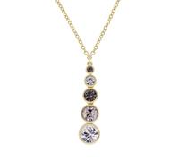 Karen Millen Collar con colgante de lágrima de cristal para mujer, Latón