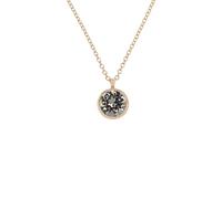 Karen Millen Collar con colgante de punto de cristal para mujer (cristal dorado/negro), Latón