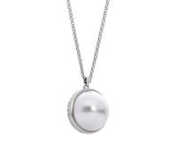 Karen Millen Collar grande de perlas para mujer, Latón
