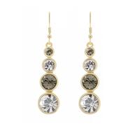Karen Millen Pendientes de lágrima de cristal para mujer, Latón