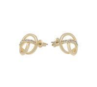 Karen Millen Pendientes de tuerca con cinta de cristal para mujer, Latón