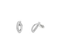 Karen Millen Pendientes ovalados de cadena pavé para mujer, Latón