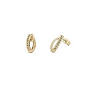 Karen Millen Pendientes ovalados de cadena pavé para mujer, Latón