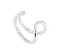 Karen Millen Pulsera de cristal para mujer (plata)