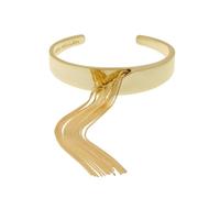 Karen Millen Pulsera metálica con flecos para mujer (dorado)