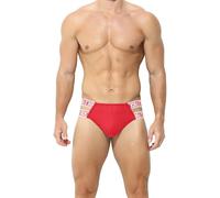 KAREN SPACE Jockstrap Hombre Suspensorio de Algodón Ropa Interior Deportivo Calzoncillos Transpirable Tanga, Rojo, L