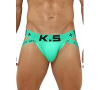 KAREN SPACE Jockstrap Hombre Suspensorio Sexy Tanga Transpirable Slips Deportivo Ropa Interior Thong, Verde, L