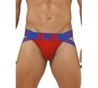 KAREN SPACE Jockstrap Hombre Suspensorio Sexy Tanga Transpirable Slips Deportivo Ropa Interior Thong, Rojo, L