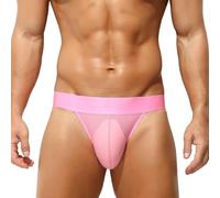 KAREN SPACE Jockstrap Hombre Suspensorios Sexy Tanga Ropa Interior Deportiva con Soporte Atlético Men Thong, Rosado, L