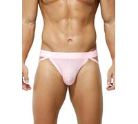 KAREN SPACE Jockstrap Hombre Suspensorios Sexy Tanga Ropa Interior Sexy Tipo Jockstrap con Soporte Atlético Men Thong, Rosado, S