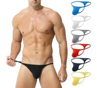 KAREN SPACE String Hombre, String Ficelle, Strings Classic para Hombre, Ropa interior con cintura baja, Negro , M