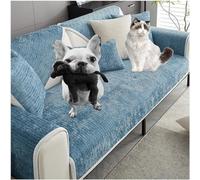 KARFRI Funny Fuzzy Simple Striped Chenille Anti-Scratch Couch Cover, Solid Chenille Striped Weave Textured Sectional Couch Covers,Washable Anti-Slip Pet Sofa Cover(D,27.5 * 27.5Iin)