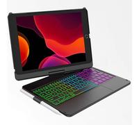 KARFUN 10.9" Funda Teclado iPad 10 Generación/11 Generación, Funda iPad A16 2025, Fondo de 10 Colores y Cubierta Protectora rotativa de 360 °, Touchpad Inteligente (10.2" Negro)