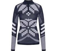 Kari Traa - Ropa interior térmica mujer - Faith Half-Zip Dark Navy Blue para Mujer de Lana - Talla S - Azul marino Azul marino S