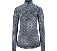 Camiseta funcional de mujer Kari Traa Rose Light Baselayer Half Zip Talla: M / Color: azul/ azul claro