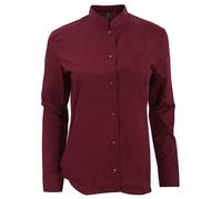 Kariban - Camisa de manga larga con cuello estilo mandarín para mujer