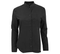 Kariban - Camisa de manga larga con cuello estilo mandarín para mujer