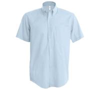Kariban - Camisa Manga Corta Modelo Oxford Cuidado fácil (Tallas Grandes) Hombre Caballero - Trabajo/Boda/Fiesta (3XL) (Azul)