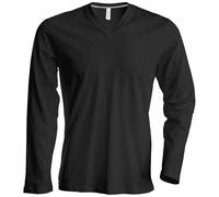 Kariban Camiseta Básica entallada con cuello de pico o V de manga (RW708)