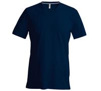 Kariban - Camiseta Básica entallada con cuello pico de manga corta 100% algodó