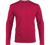 Kariban - Camiseta de cuello redondo y manga larga para Hombre / fucsia, S