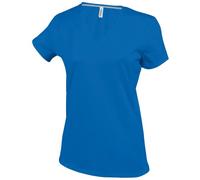 Kariban- Camiseta de Manga Corta con Cuello en Forma de V para Chica/Mujer (2XL) (Azul eléctrico)
