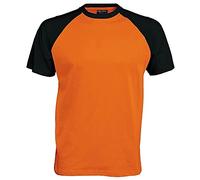 Kariban - Camiseta de manga corta para hombre Naranja/negro X-Large
