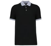 Kariban dos tonos piqué polo camisa k258 - manga corta de algodón