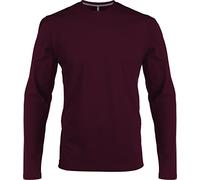 Kariban - Herren Langarm Rundhals T-Shirt/Wine, M