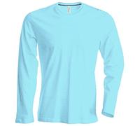 Kariban Herren T-Shirt Langarm Von notrash2003 (4XL, Hellblau)